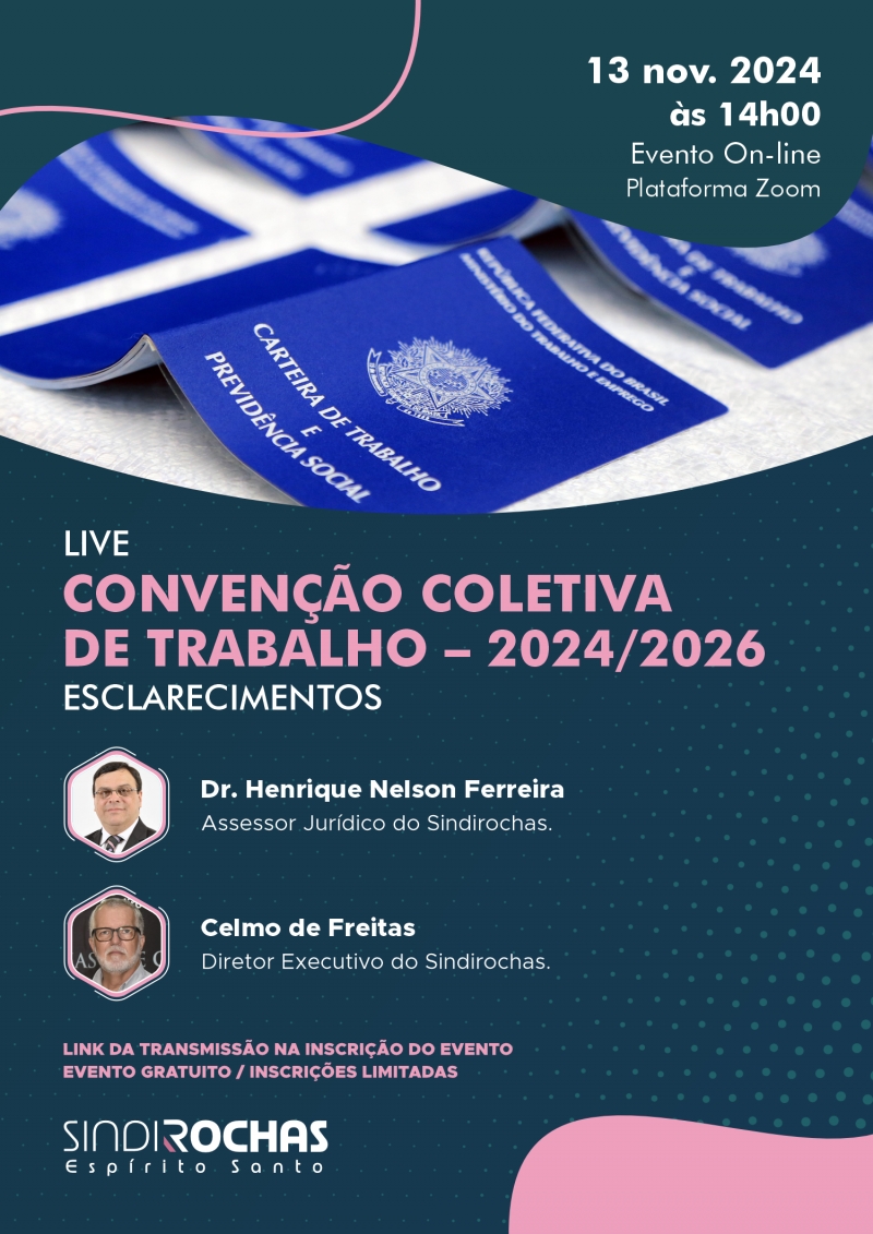 Live • Convenção Coletiva de Trabalho – 20242026 – Esclarecimentos