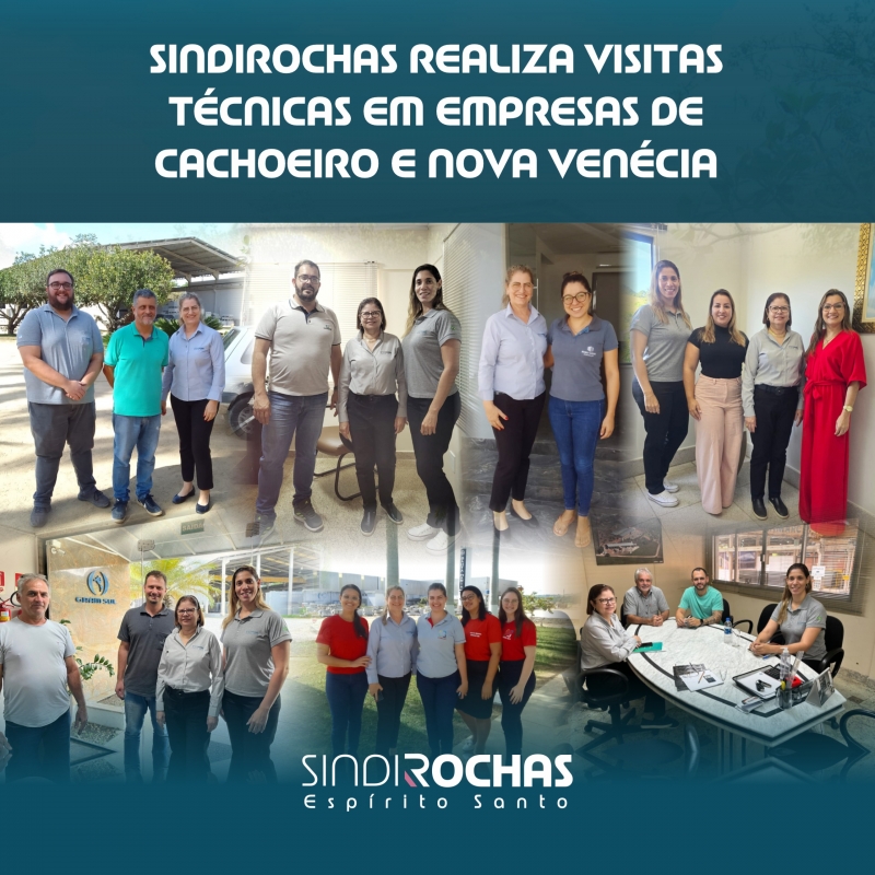 Sindirochas realiza visitas técnicas em empresas de Cachoeiro e Nova Venécia